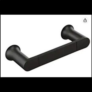 Moen BH3886BL Genta Modern Double Post Bathroom Hand Towel Bar, Matte Black